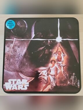 Star Wars Black Tee with Vintage Movie Poster Graphic